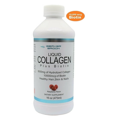 Beaver Brook Liquid Collagen 8,000mg + Biotin - (Best Liquid Collagen Supplement)