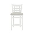 thumbnail image 6 of Linon Neville 24 Inch Indoor White Wood Counter Stool Set of 2, 6 of 16