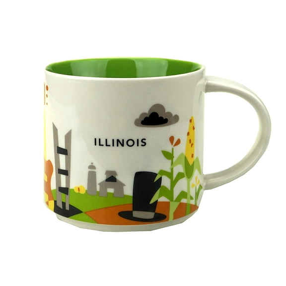 Starbucks You Are Here Illinois Ceramic Coffee Mug New with Box
