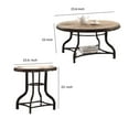 thumbnail image 3 of Benzara Solid Wood 3 Piece Cocktail Table Set, 3 of 5
