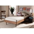 thumbnail image 6 of Baxton Studio Rina Mid-Century Wood Platform Bed, Twin, Ash Walnut, 6 of 8