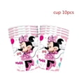 thumbnail image 4 of Disney-suministros de fiesta de cumpleaños con tema de Minnie Mouse, color rosa, taza, plato, globo, decoración de fiesta de cumpleaños para niños y niñas, vajilla desechable, 4 of 4