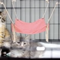 thumbnail image 1 of Colchoneta colgante para hamaca para gatos, suministros, con correas ajustables, almohadilla, colección, columpio reversible para mascotas, gatitos, , Rosado Yinane Hamaca para gatos, 1 of 8