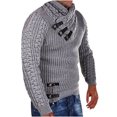 thumbnail image 1 of EGNMCR Pull Homme Pull d'Hiver Décontracté Patchwork Manches Longues Tricoté Haut Blouse, 1 of 2