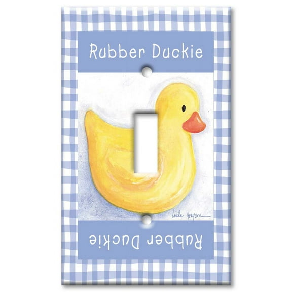 Single Gang Toggle OVERSIZE Wall Plate - Rubber Ducky
