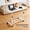 Warm White|H-type double steel tube, variant on Enhanced Version 60×40cm Mobile Craft Table with Lockable Wheels, Height Adjustable Multi-Purpose Sewing Knitting Worktable with Complete 72 Assembly Components