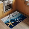 thumbnail image 3 of Rectangle Area Rug 2x3ft, Beach Is Happy Place Words Non-Shedding Washable Area Rug, Sea Starfish on Wood Non Slip Low-Profile Rugs for Living Room, Bedroom Dining Room, 3 of 9