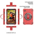 thumbnail image 5 of Dteck Case for Samsung Galaxy Tab A9 8.7 Inch, Heavy Duty Shockproof Rugged Case with Rotating Hand Strap Stand Shoulder Strap,Red, 5 of 7