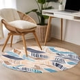 thumbnail image 4 of Round Rug 3.3Ft Washable Non-Slip, Ombre Blue Brown Circle Area Rugs for Living Room Bedroom, Summer Abstract Coastal Ocean Beach Wave Indoor Floor Mats Carpet Runner for Home Decor Aesthetic, 4 of 8