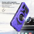 thumbnail image 4 of For Kyocera DuraSport 5G / UW Case Shockproof Ring Stand Phone Cover with Tempered Glass Screen Protector - Purple, 4 of 5
