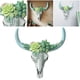 thumbnail image 4 of Estatua Cráneo Vaca Cuerno Largo Figuritas Cabeza Toro Arte Artesanal Del Resina, 4 of 9