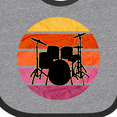 thumbnail image 4 of Inktastic Drummer Musician Retro Vintage Girls Baby Bib, 4 of 4