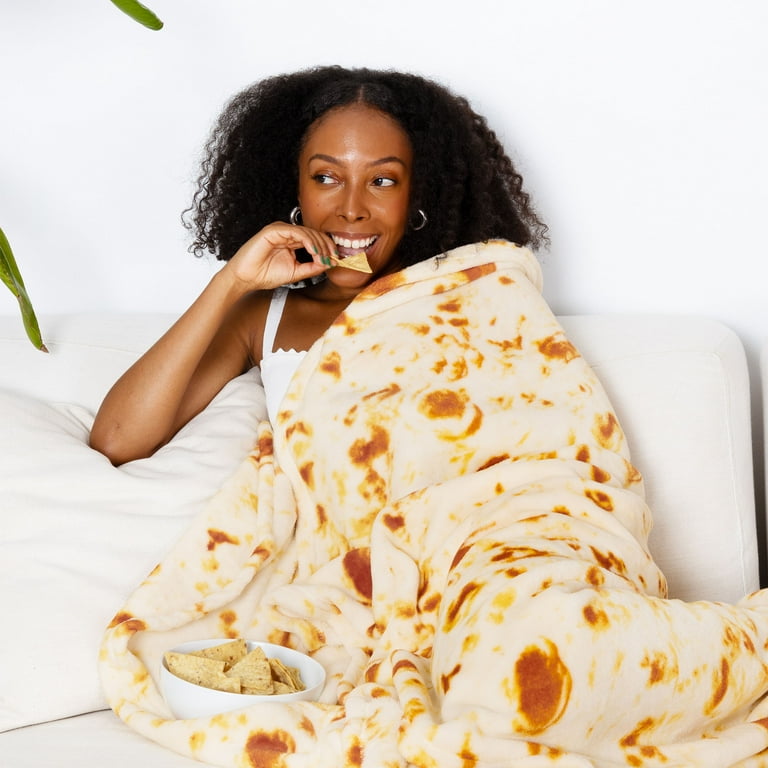Burrito Blanket 47 Inch Blanket Big Burrito Blanket Labymos Burritos  Tortilla Blanket Giant Round