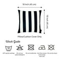 thumbnail image 3 of Black and White Cabana Stripe Geometric Decorative Throw Pillow Cover, 3 of 3
