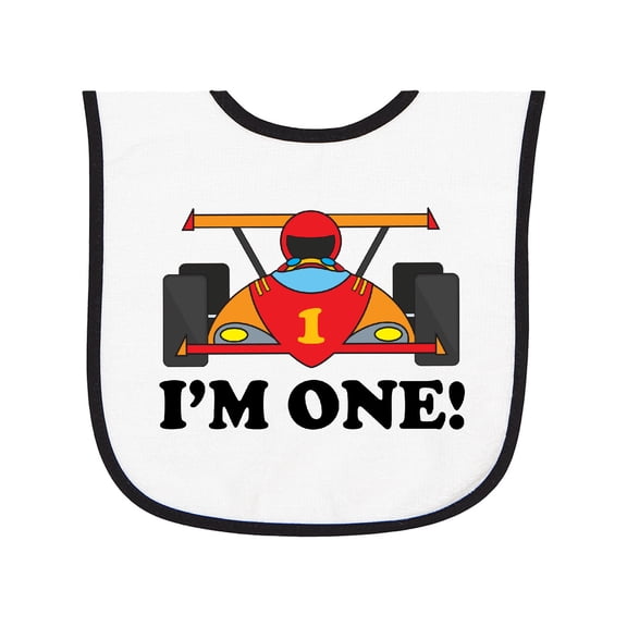 Inktastic Race Car 1st Birthday Baby Terry Cloth Bib