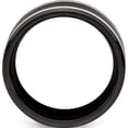 thumbnail image 2 of Titanium Black Ti & Sterling Silver Inlay 9mm Band, 2 of 5