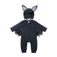Baby Bat My 1st Halloween Outfit Newborn Baby Boy Girl Black Bat Long