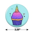 thumbnail image 3 of Unicorn Cupcake with Sprinkles Rainbow Kitchen Refrigerator Locker Button Magnet, 3 of 5
