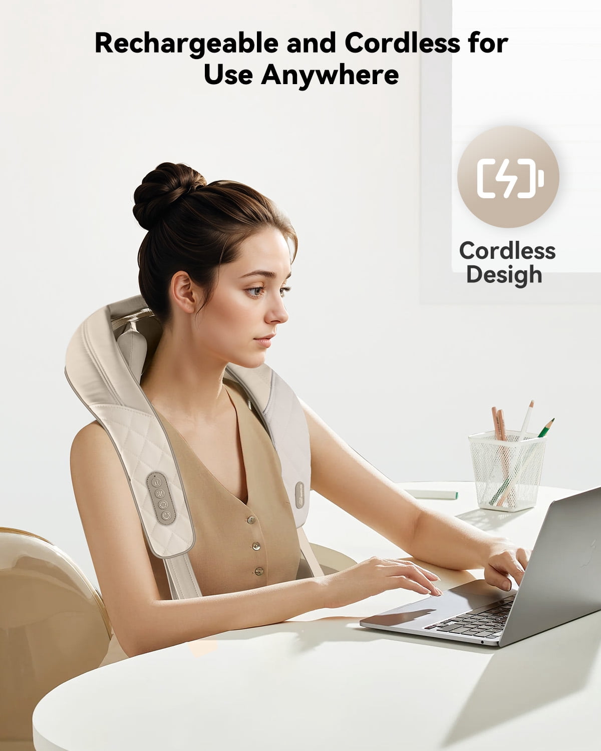 Shiatsu Neck Massager, Snailax Shoulder Neck Massager with Heat for Pain Relief Deep Tissue, Gifts
