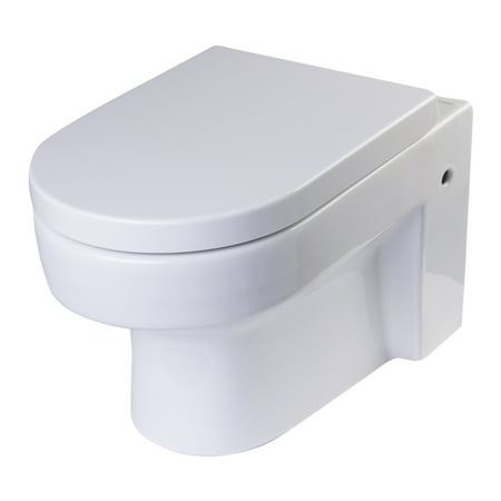 Eago Wd101 Round Modern Wall Mount Dual Flush Toilet Bowl Com Eago Wd101 Round Modern Wall Mount Dual Flush Toilet Bowl