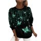 thumbnail image 1 of Blusa de manga larga con estampado de costuras y cuello redondo para mujer Fridja  hkj1841, 1 of 5