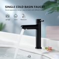 thumbnail image 4 of Grifo de baño Solo agua fría Grifo de lavabo de baño negro mate Grifo de agua fría de acero inoxidable de estilo moderno, alcance aplicable (baño, fregadero, lavabo, inodoro) esquí esquí Gafas de esquí, 4 of 5