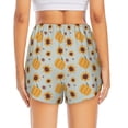 thumbnail image 2 of Lsque Fall Thanksgiving Day Printed Women's Running Shorts with Liner Pockets,Elastic Quick Dry Workout Athletic Gym Yoga Shorts,Womens High Waist Shorts-Small, 2 of 9