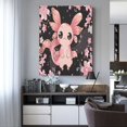 thumbnail image 4 of Kdxio Cute Axolotl Sakura Blossoms B Pattern Canvas Wall Art 12x16 Inches - Waterproof HD Print Solid Wood Frame for Living Room & Bathroom,Vertical, 4 of 8