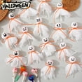 thumbnail image 2 of Sylvtty 12 Pcs Halloween Ghost Lollipop Wrappers White Cloth Ghost Candy Wrappers for Homemade Candy DIY Trick or Treat Party Decoration, 2 of 6