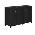 thumbnail image 5 of Hassch 55.1 Inch Buffet Sideboard with 2 Doors, Modern Storage Cabinet with 4 Drawers, Credenza with Adjustable Shelves, Coffee Bar Cabinet for Dining Room, Living Room, Entryway, Black, 5 of 10