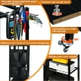 thumbnail image 5 of TC-HOMENY Multifunctional Fishing Rod Stand, Fishing Rod Holder Cart for 16 Pcs Fishing Poles w/ 3-Layer Storage Space, Convenient for Total 210 lbs Load-bearing Fishing Pole, Rack, 5 of 9