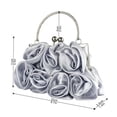 thumbnail image 3 of Bolso de flor de rosa, bolso floral de muñeca, bolso nupcial para baile de graduación y fiestas formales, 3 of 8