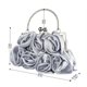 thumbnail image 3 of MTBLYS Bolso de mano de noche con estampado de rosas|bolso de novia|bolso de dama de honor|bolso de fiesta formal|Bolso de mano compacto con forma de flor de rosa para mujer, 3 of 8