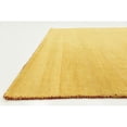 thumbnail image 2 of 6.5' x 9.75' Gold Solid Hand Knotted Rectangular Wool Area Throw Rug, 2 of 6