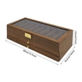 thumbnail image 3 of Knife Storage Box, 3-Tier Knife Display Case Organizer(Walnut Color) 15.7 *7.6 *4.7 in, 3 of 16