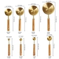 thumbnail image 4 of Juego de tazas y cucharas medidoras GudoQi Gold de acero inoxidable, 4 of 7