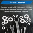 thumbnail image 3 of shiyou-320PCS Silver Pop Rivet washers Assortment kit for Pop Rivets Diameter 1/8",5/32",3/16" 304 Stainless Steel pop Rivet Washer Aluminum pop Rivet washers Blind Rivet Washer, 3 of 4