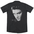 thumbnail image 3 of Elvis Face T-shirt Black Adult Unisex 65% Polyester/35% Cotton Short Sleeve, 3 of 4