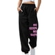 thumbnail image 2 of Ichuanyi Liquidación Mujeres Pantalones de chándal con estampado sólido Alta cintura Pantalones de pierna ancha pantalones de bolsillo Sporty Athletic Fit Jogger Pantalones ICHUANYI WER2023082206810, 2 of 7