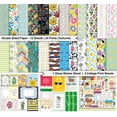 thumbnail image 2 of Inkdotpot Summer Theme Collection Double-Sided Scrapbook Paper Kit Cardstock 12"x12" Card Making Paper Pack With Sticker Sheet - 16 Pages - Multicolor, 2 of 4