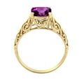 thumbnail image 6 of Amethyst 2 CT Ring 14K Yellow Gold Vintage Art Deco Filigree, 6 of 7