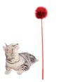 thumbnail image 2 of Cat Pom Pom Teaser Creative Interactive Cat Feather Wand Kitten Teaser Toy, 2 of 10