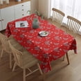 thumbnail image 2 of Red Butterfly Heart Flower Pattern Rectangle Tablecloth 60"x84",Waterproof Polyester Rectangle Table Cloth, Wipeable Spillproof Polyester Tablecloth for Dining, Camping, Indoor and Outdoor, 2 of 5
