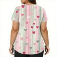 thumbnail image 5 of Dwralegc Valentines Day Scrub Uniforms Women Comfortable Cute Shirts Stretch V Neck Love Heart Print Short Sleeve Nurse Uniform with 2 Pockets Mint Green 3XL, 5 of 5