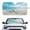 Coastal Beach Scene, variant on Uourmeti Winking Eye Pixelated Geometric Windshield Sun Shade - UV & Heat Block Foldable Cover for Cars, SUVs & Trucks - Stylish Automotive Interior Accessory