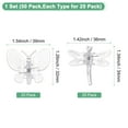 thumbnail image 3 of Uxcell 50-Pack Orchid Clips Plastic Garden Plant Clips Dragonfly and Butterfly Orchid Clips [White, Transparent], 3 of 7