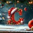 thumbnail image 1 of Adorno Navideño Colgante para Árbol de Navidad con 26 Letras, Personalizable, para Colgar En Casa. Tamaño: 8 Cm. Material Acrílico Resistente. Símbolos Navideños Clásicos. Incluye 1 Colgante., 1 of 5