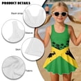 thumbnail image 6 of Xixirimido Palm Trees Jamaica Flag Print Girls One Piece Swimsuits with Skirt Sleeveless Swim Dress Modest Skirted Swimwear with Built-in Shorts UPF 50+ Bathing Suit, 6-7 Years, 6 of 7