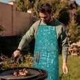 thumbnail image 4 of Math Equations Science Tools Green Pattern Apron-Garden Aprons for Women with Pockets-Cotton Linen Waterproof Kitchen Cooking Gardening Aprons Adjustable for Kitchen,Cooking,BBQ and Salon 33x27 Inch, 4 of 7
