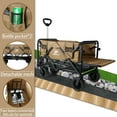 thumbnail image 4 of WHITSUNDAY Collapsible Double Decker Wagon with Tailgate, Heavy Duty Foldable Wagon with All-Terrain Big Wheels, Beach Wagon for Camping, Sports, Shopping, Garden Brown, 4 of 6